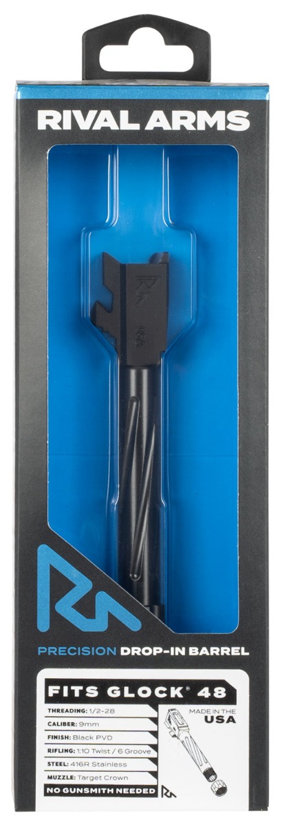 Rival Arms Glock 48 V1 Threaded Barrel, Black - RA20G802A