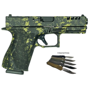 GREAT LAKES FIREARMS GL19 Striker 9mm Bundle w/ 3 Knives Lichen Black