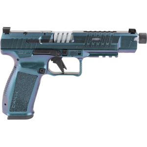 Canik Mete SFX Pro Stingray 9mm Luger Pistol 5.74" Threaded Barrel 20+1 Round Stingray Cerakote Slide Black Grip Stingray Cerakote Frame