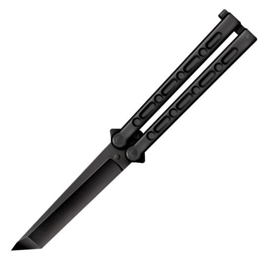 Cold Steel Balisong Folding Butterfly Knife Tanto, Black - CS-92EAB