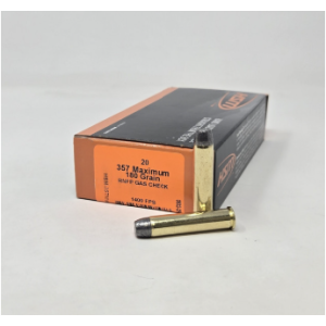 HSM AMMO .357 MAXIMUM 180GR RNFP GAS CHECK 50-PACK