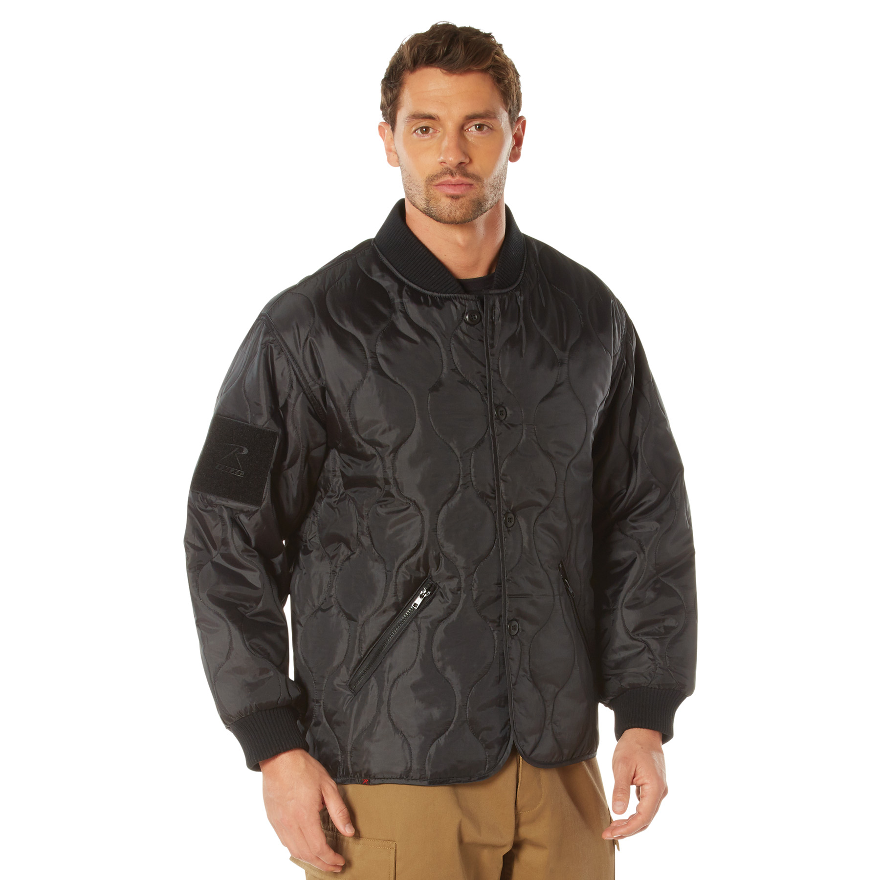 Rothco Quilted Woobie Jacket - Black, Large