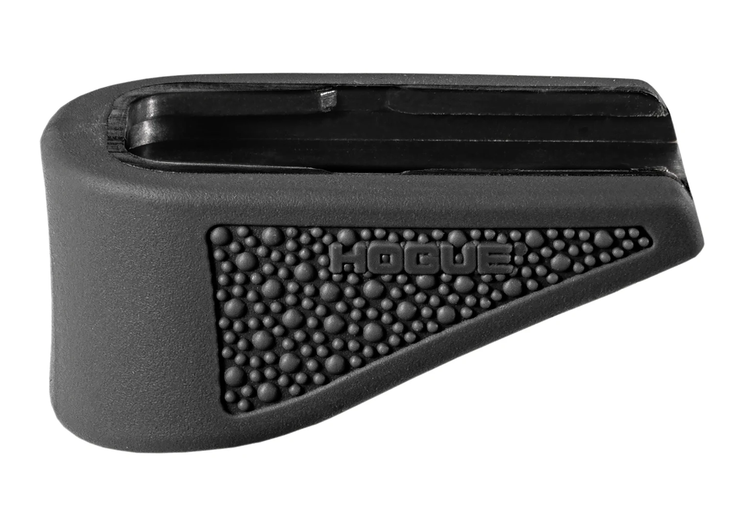 Hogue 18230 Extension Base Pad Fits Glock 43 Compatible w/ 6rd Magazine Black Overmolded Rubber