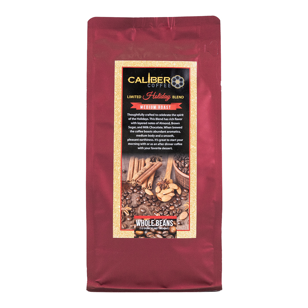Caliber Coffee Holiday Blend, 12oz, Whole Bean