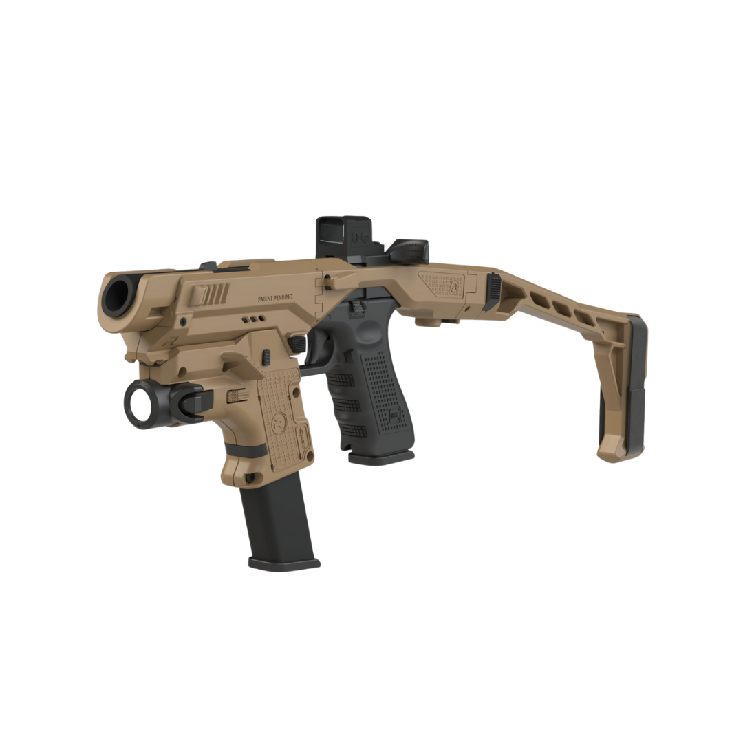 Nano Roni, Glock 17/19/19X/22/23/25/31/32/45 - FDE - With Brace NR-G1719-STAB-FDE