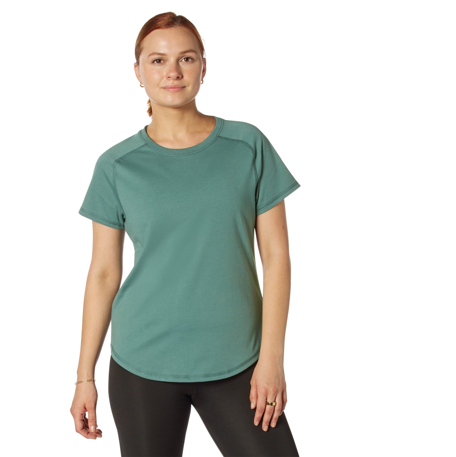 Rothco Womens Essential Raglan Sleeve T-Shirt - Vintage Teal, 2X-Large