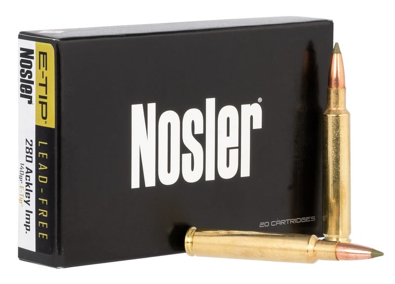 Nosler 40067 E-Tip 280Ackley Improved 140gr E Tip Lead Free 20 Per Box/10 Case - No Credit Card Fees - Low, flat rate shipping