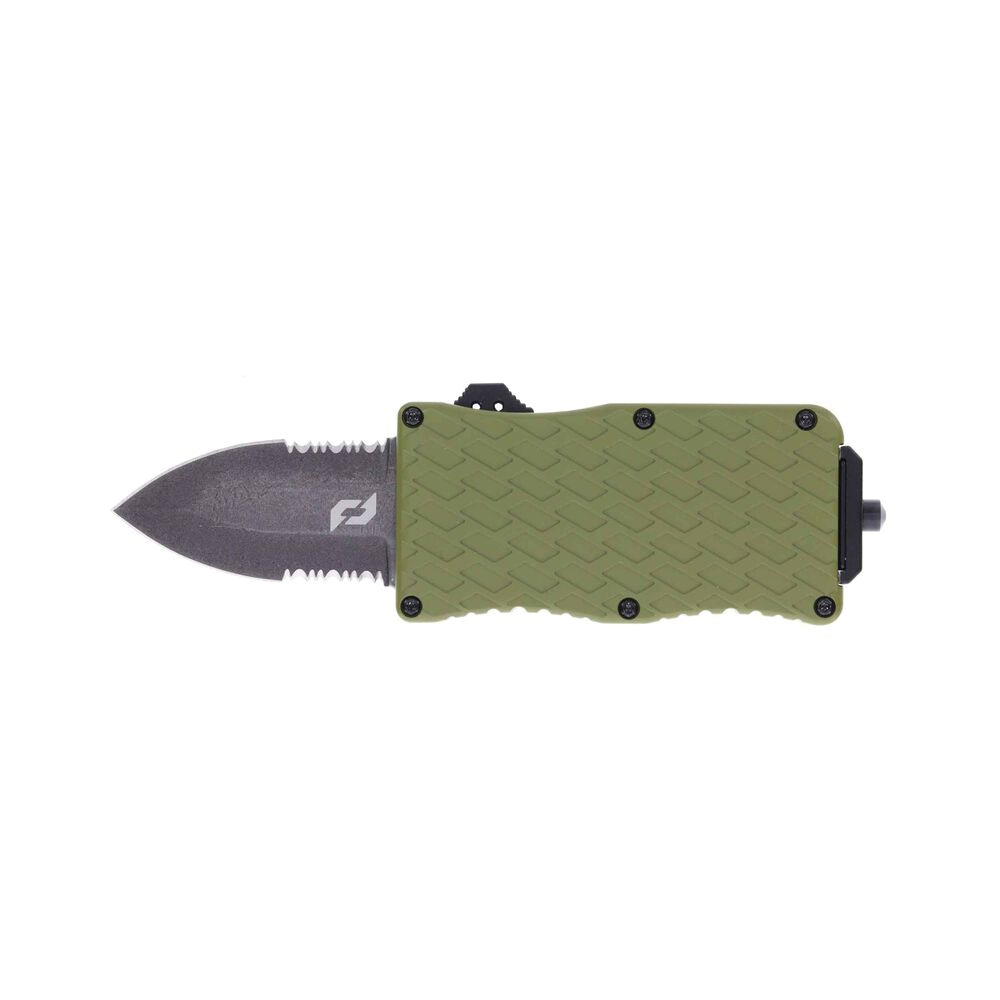 Schrade Mini Uproar OTF Dagger Knife, OD Green - 1159306