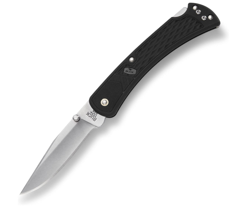 Buck 110 Slim Select Folding Clip Point Knife, Black - 0110BKS1-B