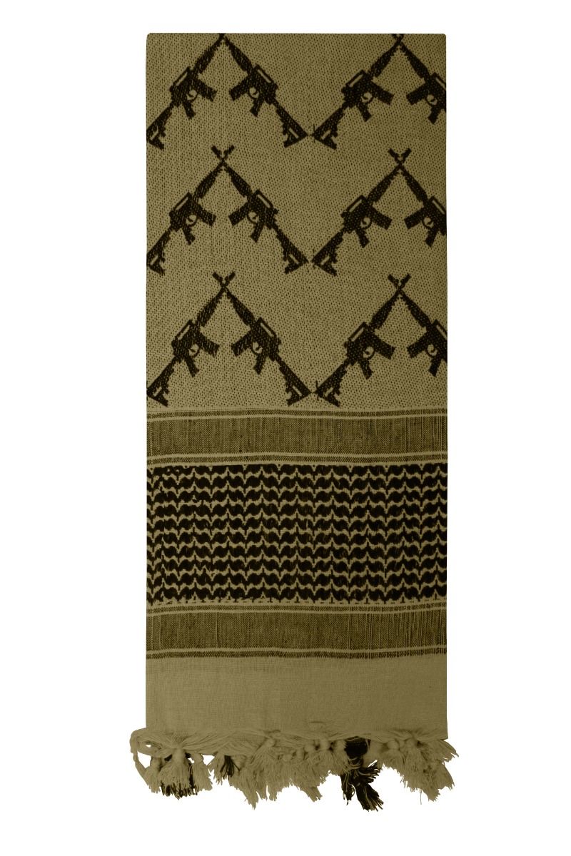Rothco Crossed Rifles Shemagh Tactical Desert Keffiyeh Scarf - Olive Drab