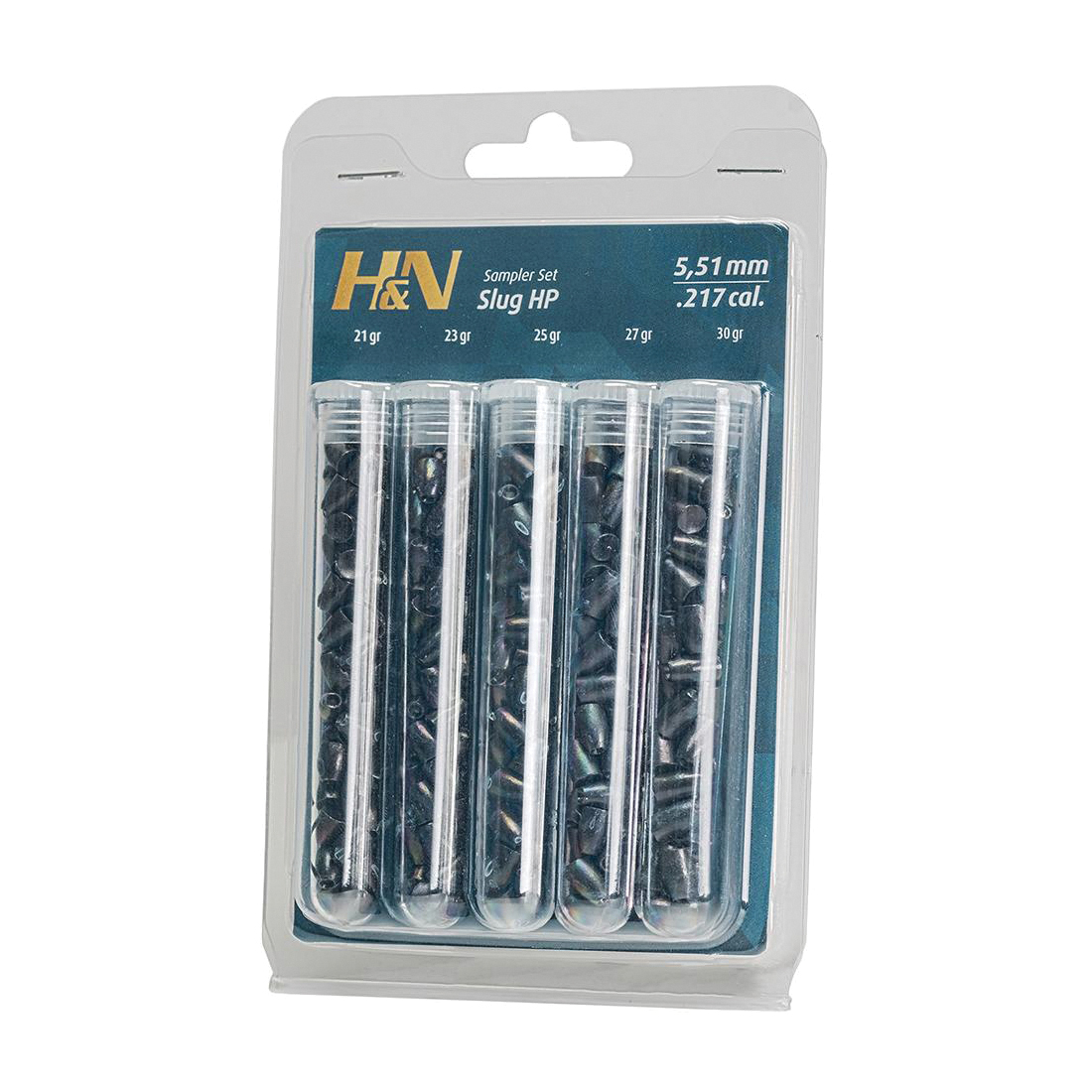 H&N Slug Sampler .22 Cal Airgun Pellet, 21 - 30 gr 150rds