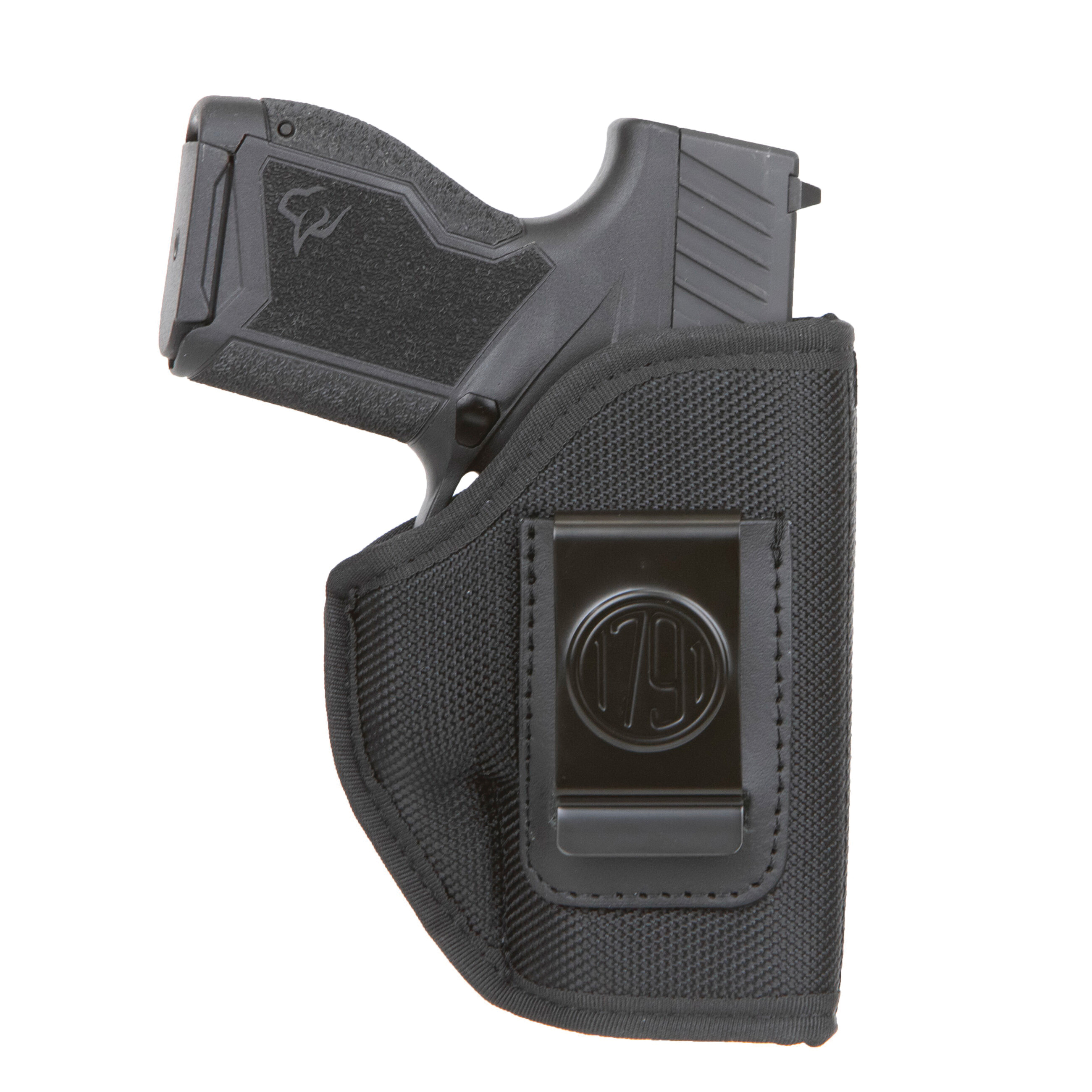 1791 Gunleather Premium Ballistic Nylon Left Hand IWB Holster Size 1, Black - PNIWB1BLKL