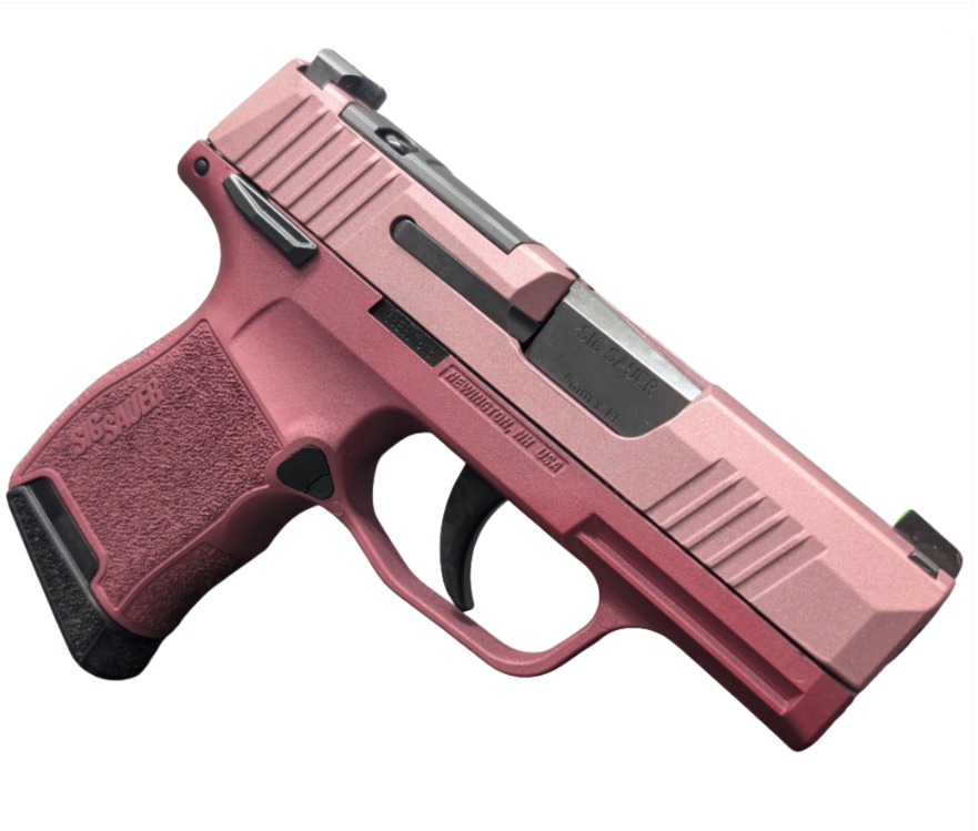 Sig Sauer P365 3.1" 9mm O.R. (2)10rd Pistol, Cranberry Blush Two Tone w/ Manual Safety