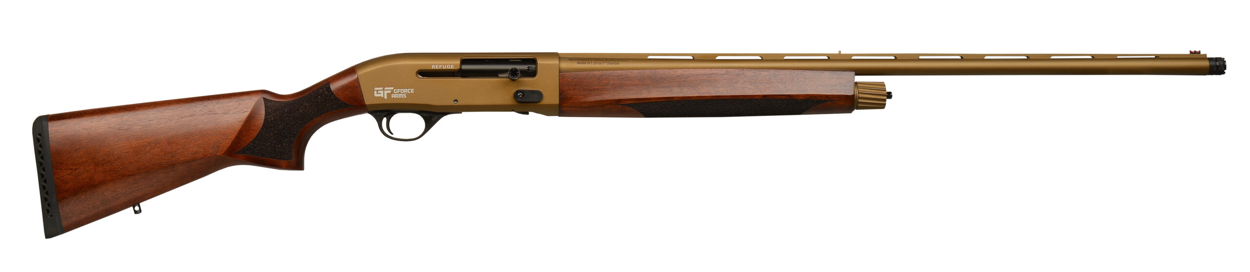 GForce GF-1 20GA Semi-Auto Shotgun, Walnut/Bronze