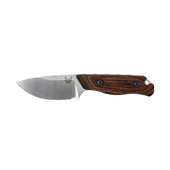 Benchmade Hidden Canyon Hunter Fixed Blade Drop Point Knife, laminated Wood - 15017