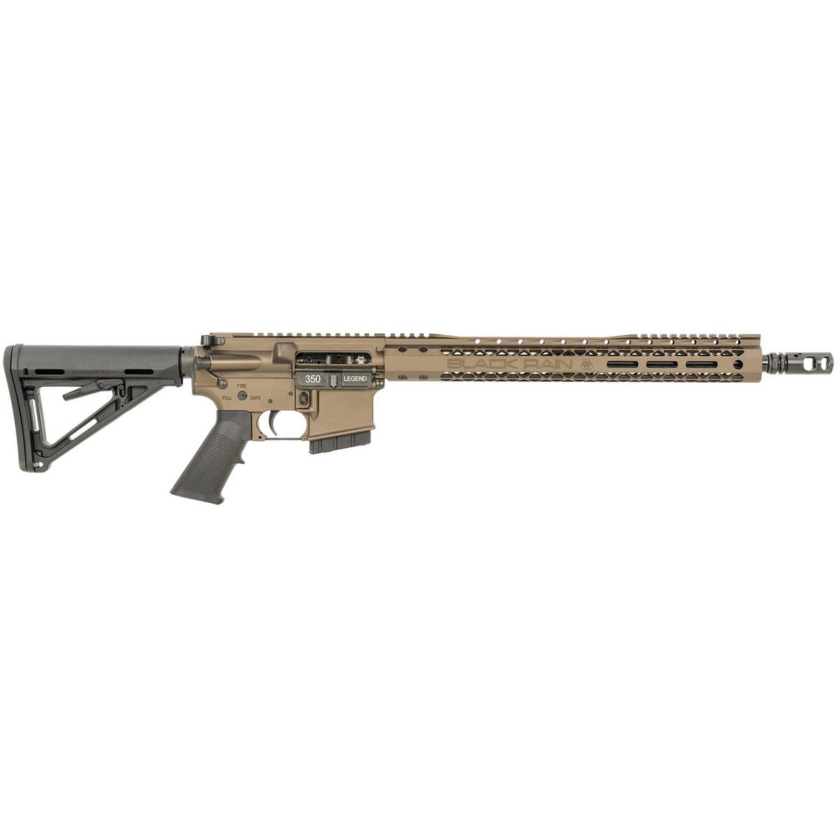 Black Rain Ordnance BROCARNIVORE350LMB Carnivore 350 Legend 20+1 16″, Midnight Bronze Cerakote, 15″ Slim M-LOK Handguard, Black Magpul Carbine Stock & A2 Grip, Tank Muzzle Brake - No Credit Card Fees - Low, flat rate shipping