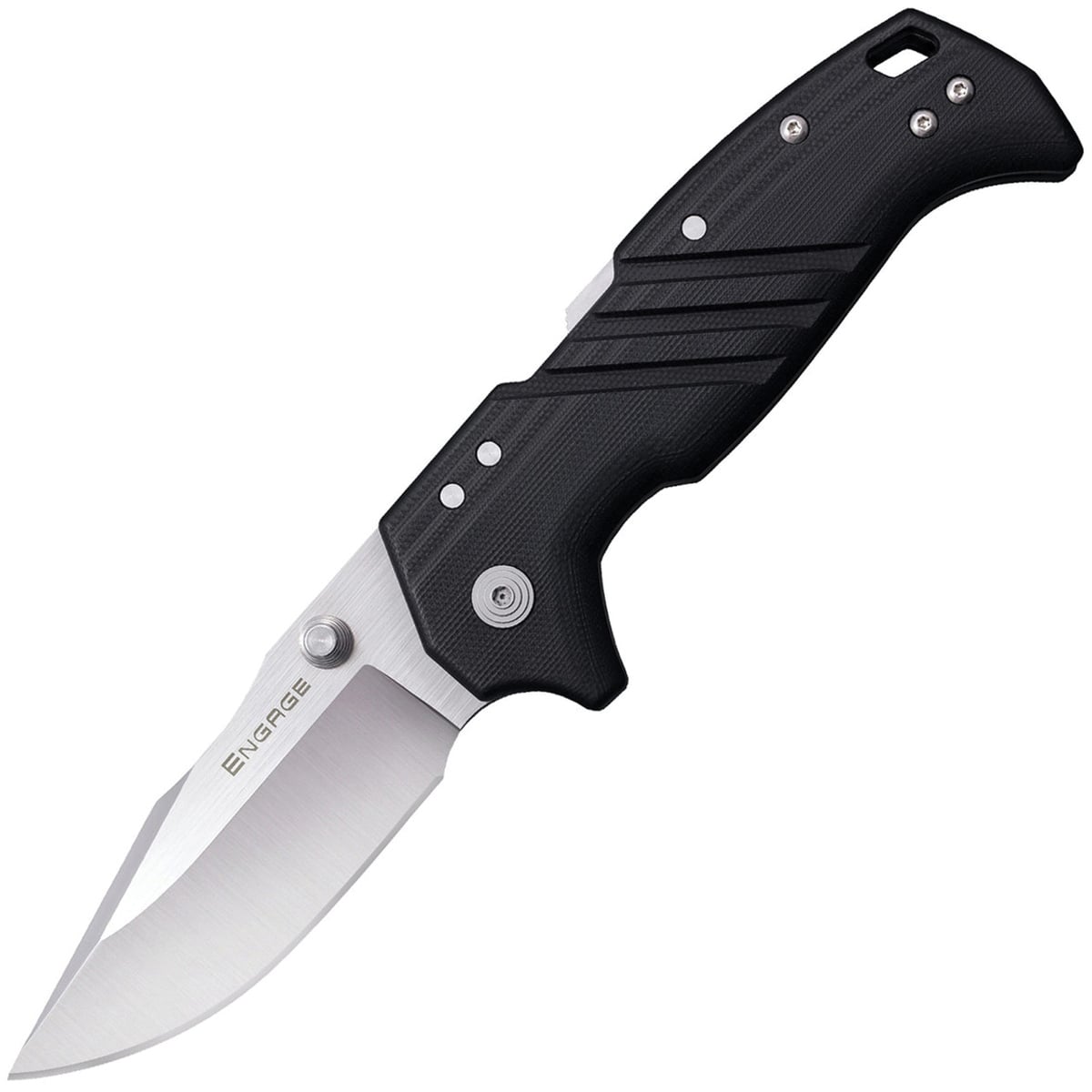Cold Steel Engage Folding Knife, Clip Point, Black - Smooth Opening, Reliable Locking Mechanism, Ideal for Tactical and Everyday Use - CS-FL-25DPLC