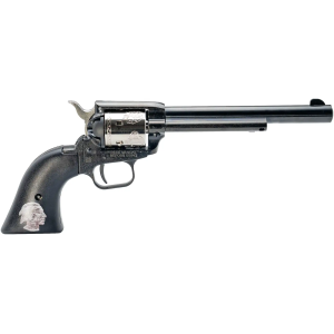 HERITAGE ROUGH RIDER BUFFALO NICKEL 22/22M REVOLVER 6.5 NICKEL/BLK 6RD