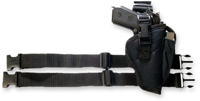 Bulldog Cases & Vaults Right Hand Black Tactical Leg Holster for Ruger P90 WTAC 8R
