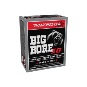 Winchester Big Bore 10mm Auto 200gr Semi-Jacketed Hollow Point Brass Case 20 Rounds