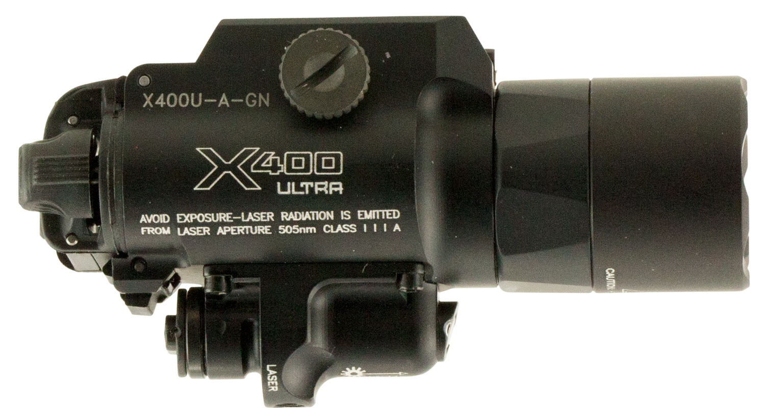 Surefire-Laser Product 1000 lm LED Weapon Light w/ Green Laser for Handgun/Long Guns, Black - X400U-A-GN