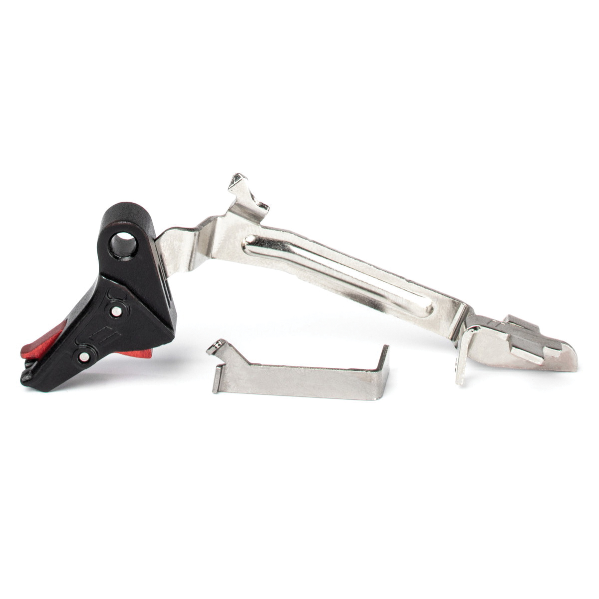 ZevTech Pro Flat Face Drop-in Trigger Bar Kit for Glock 17, 17L, 19, 26 Gen 1-4 Pistols, Black/Red - FFT-PRO-BAR-SM-B-R