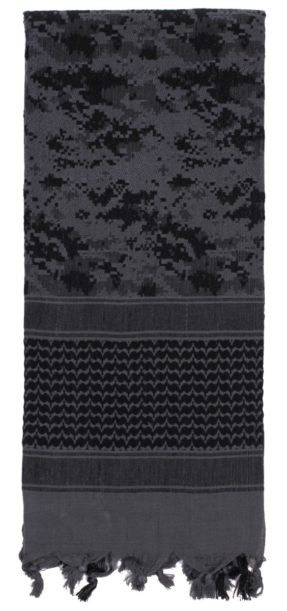 Rothco Digital Camo Shemagh Tactical Desert Keffiyeh Scarf - Subdued Urban Digital Camo