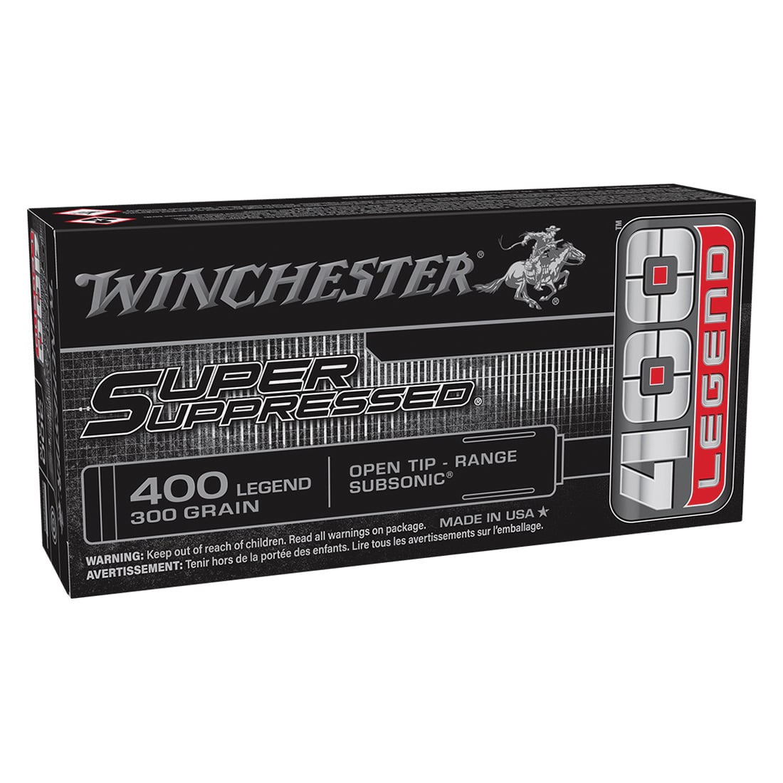 WINCHESTER SUPER SUPPRESSED – 400 LEGEND 300GR 20RD 10BX/CS - No Credit Card Fees - Low, flat rate shipping
