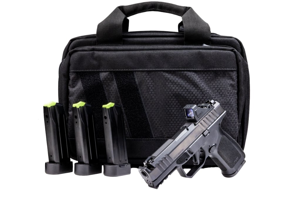 Rost Martin RM1C Comp Handgun Bundle 9mm Luger 15rd(1)&17(3) Magazines 4″ Barrel Black Viridian Red Dot Pistol Case - No Credit Card Fees - Low, flat rate shipping