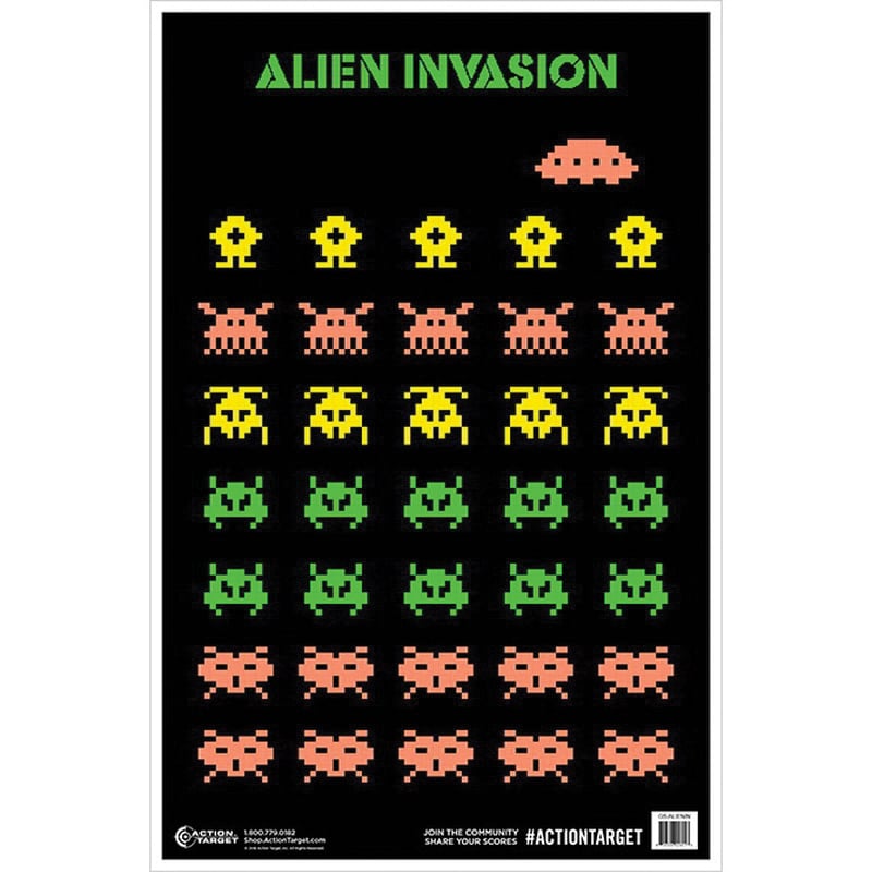 Action Target 23" x 35" Alien Invasion Target, 100/box - GS-ALIENIN-100