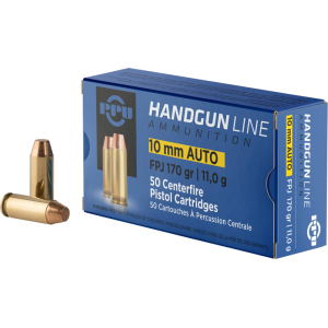 Prvi Partizan PPU PPH10F Handgun 10mm Automatic 170 GR Flat Point Jacketed - 50rd Box