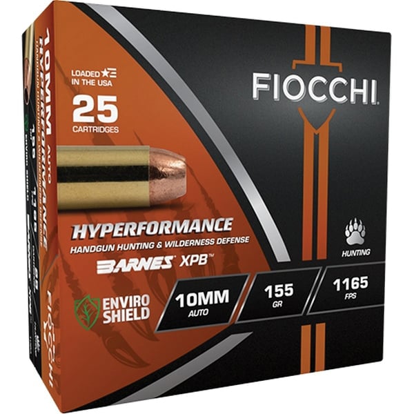 Fiocchi Hyperformance Hunt 10mm 155 gr XPB 25rds Handgun Ammo for High-Performance Hunting - 10BA