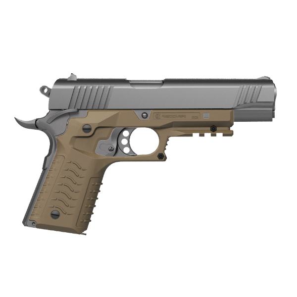 Recover Tactical CC3H Grip and Rail System Fits Beretta 92/M9, Tan - Improved Control and Versatility - CC3H-02