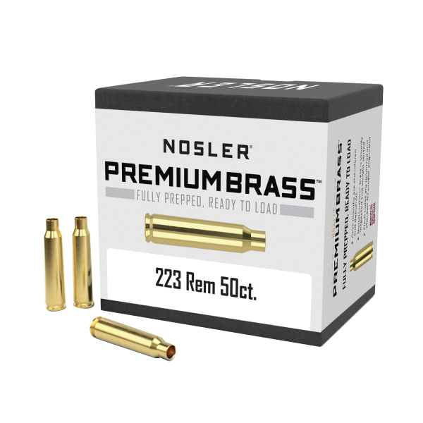 Nosler .223 Remington Small Rifle Premium Brass, 50rds