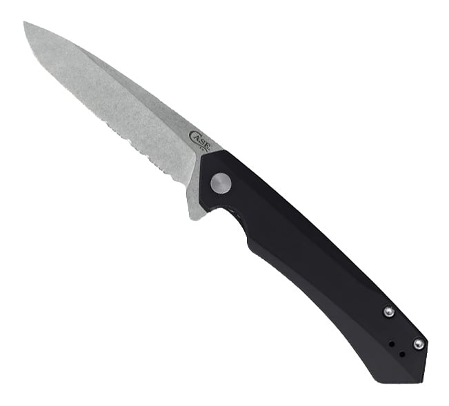 Case Kinzua Serrated Spear Point Folding Knife, Black