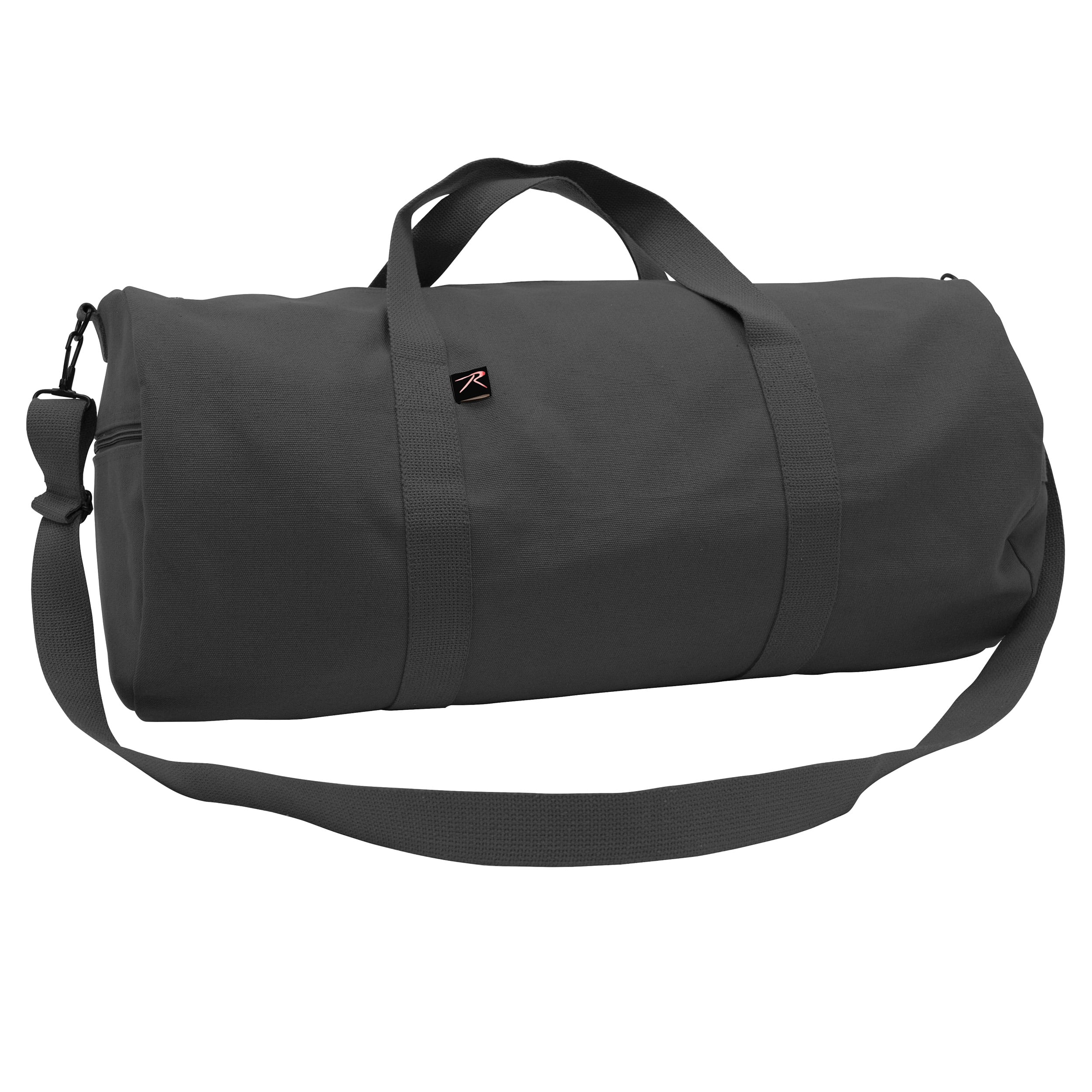 Rothco Canvas Shoulder Duffle Bag - Charcoal Grey, 19 In