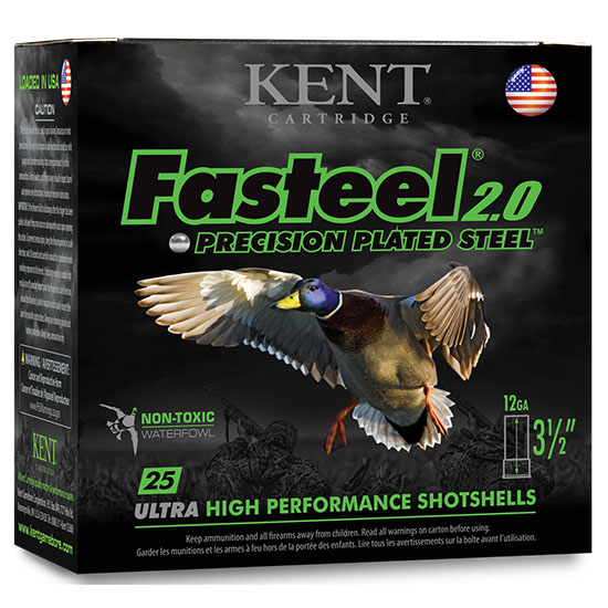 Kent Fasteel 20GA 3" Steel Shot Size 4 - 25 Rounds