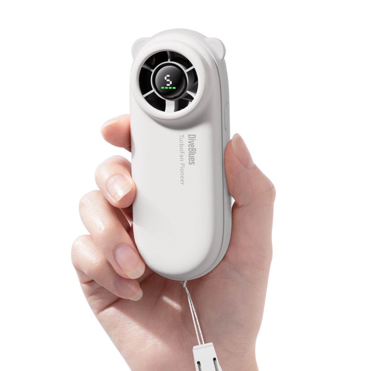 Diveblues TurboBear Handheld Fan, White - D5041-WH