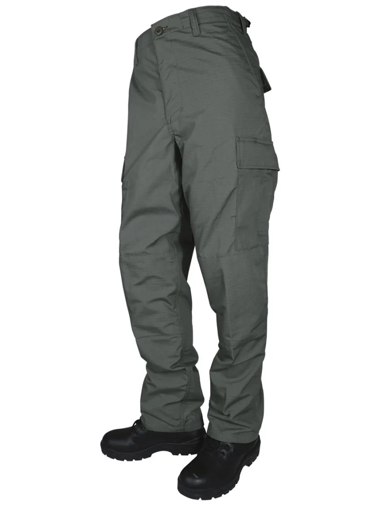 Tru-Spec BDU Basic Pants - 6.5oz. 65/35 Polyester Cotton Rip-Stop Zip Fly Closure Olive Drab Medium