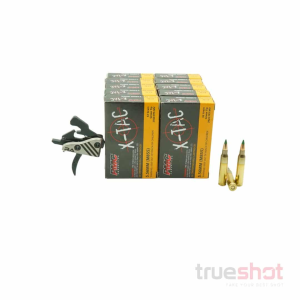 BUNDLE DEAL: Rise Blitz Curved/Flat Ultra Performance Drop in AR-15 Trigger and 200 Rounds of Ammo - PMC 5.56 62 Grain
