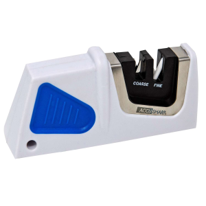 Accusharp 080C Pull-Through Sharpener  Fine Diamond Tungsten Carbine, Plastic Handle Blue/White