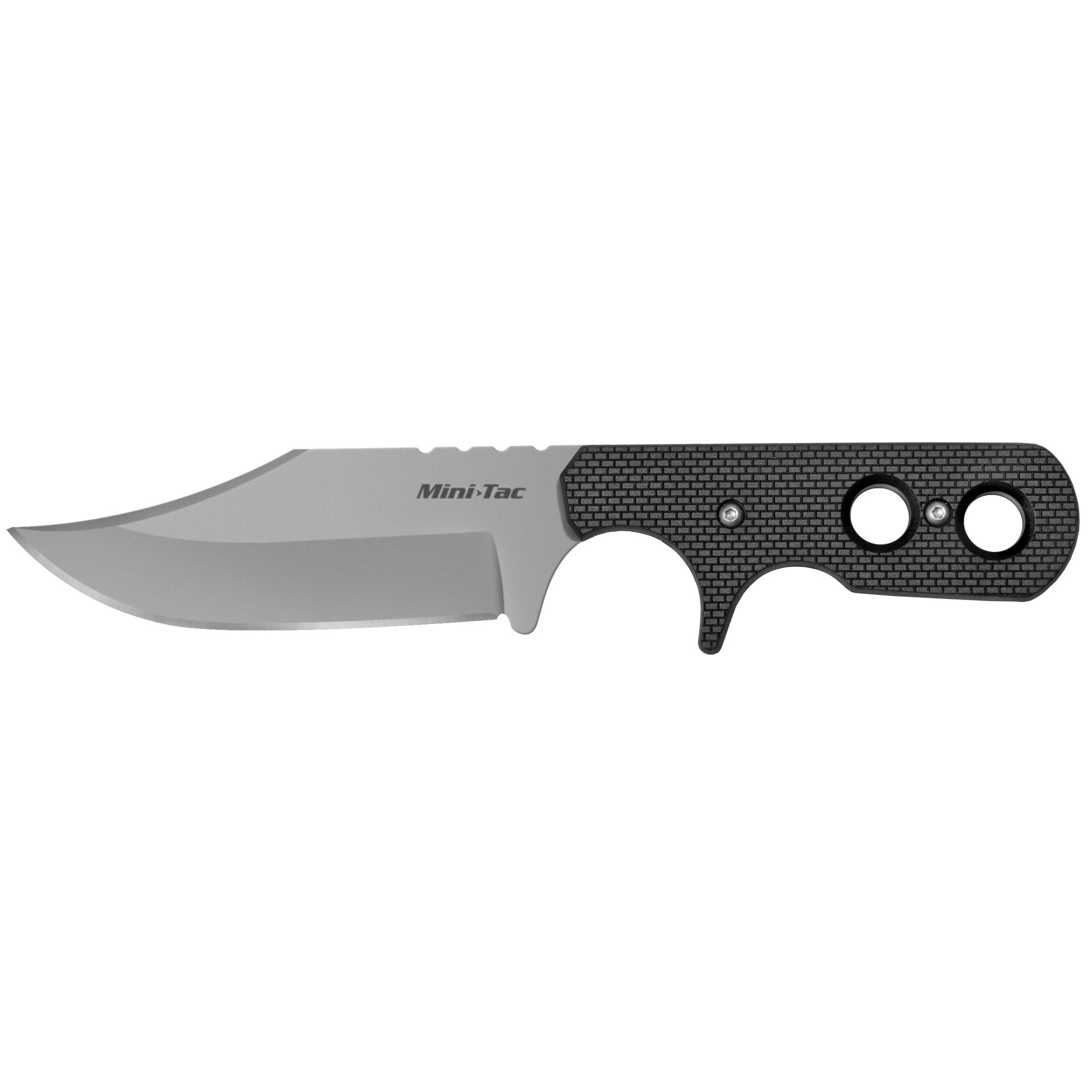 Cold Steel Mini Tac Bowie 3.625" Clip Point Fixed Blade Knife, Silver - CS49HCF
