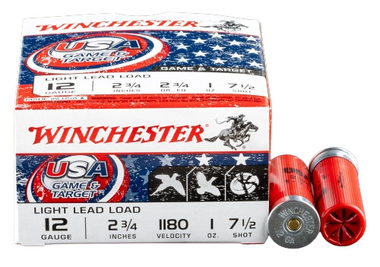 Winchester USA 12 Gauge 2-3/4" 1oz #7.5 Shot Ammo