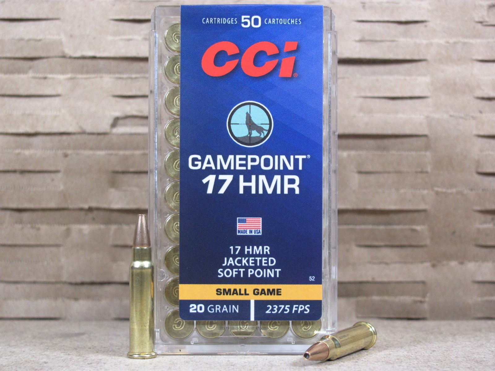 500 Round Brick – 17 HMR 20 Grain CCI Gamepoint Ammo – 0052