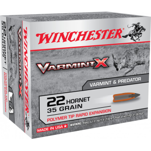 Winchester Ammo X22P Varmint X 22 Hornet 35 gr Polymer Tip Rapid Expansion - 20rd Box