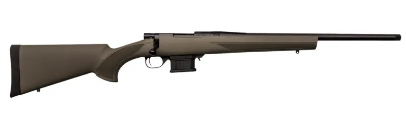 Howa HMA6ARCGYTH 1500 Mini Action Youth 6mm ARC 22" Black Steel Threaded Barrel, Black Drilled Tapped Steel Receiver, Fixed HTI Green Synthetic Stock
