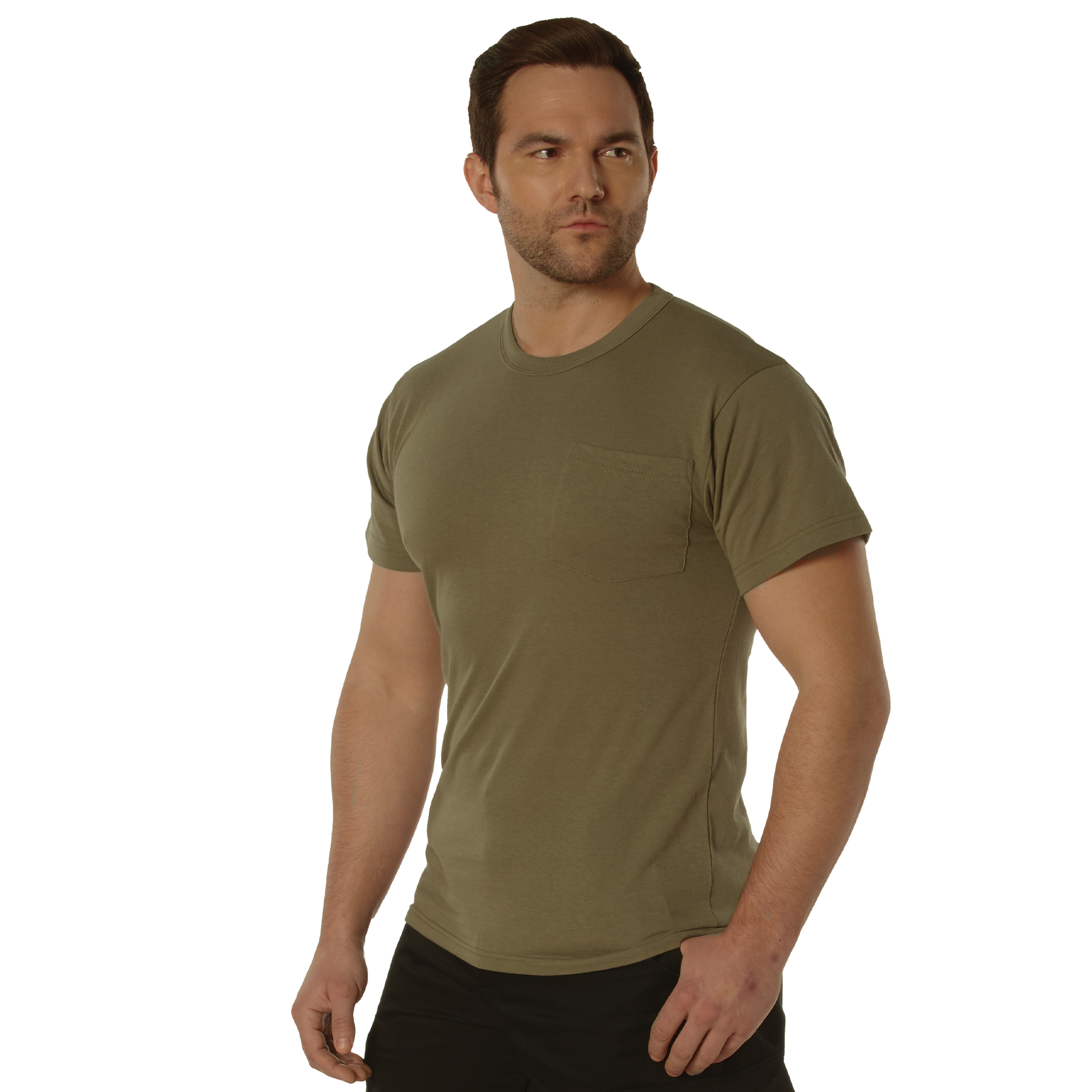 Rothco Pocket T-Shirt - Ar 670-1 Coyote Brown, Large