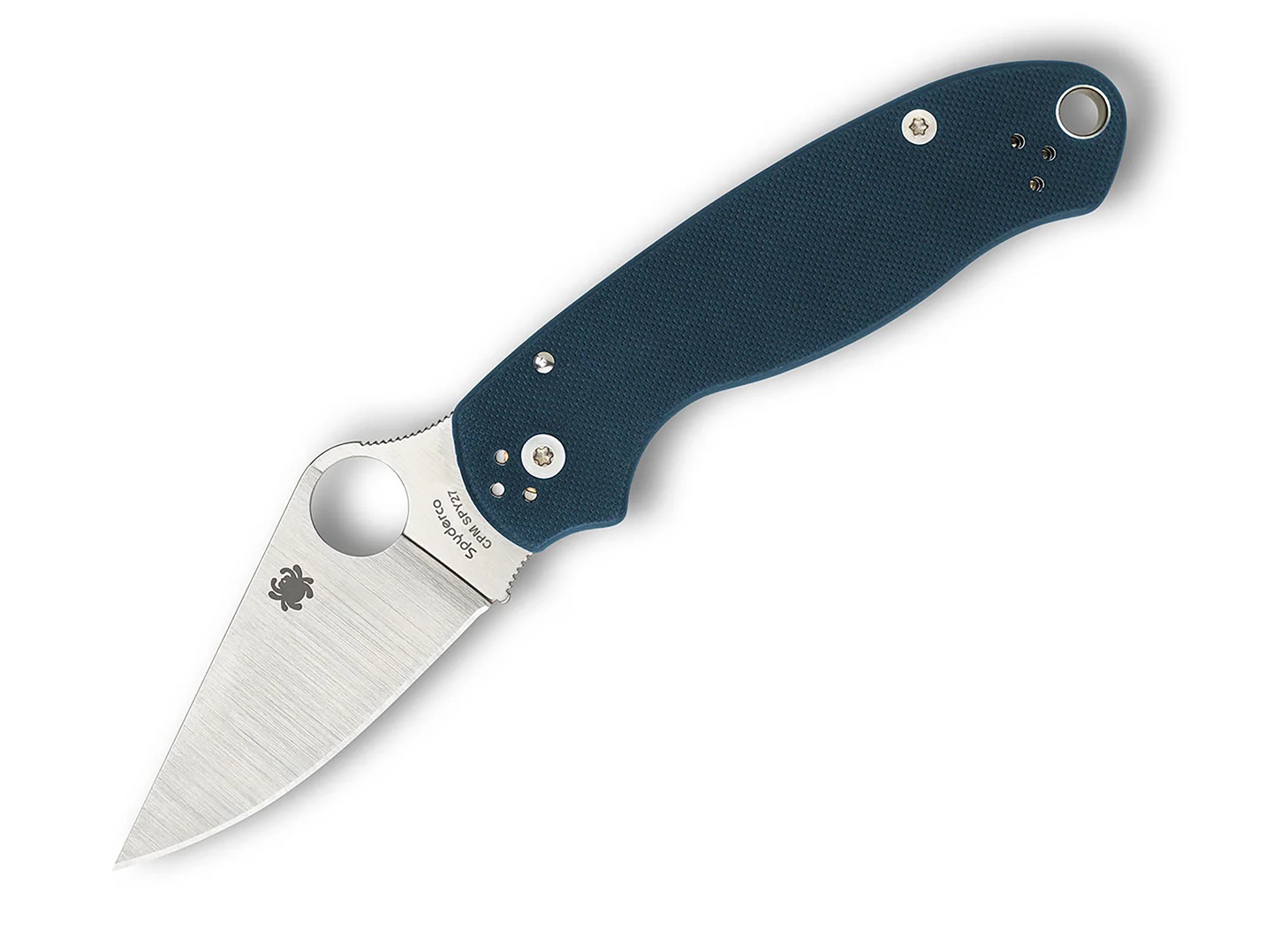 Spyderco Para 3 Folding Clip Point Knife, Cobalt Blue - C223GPCBL