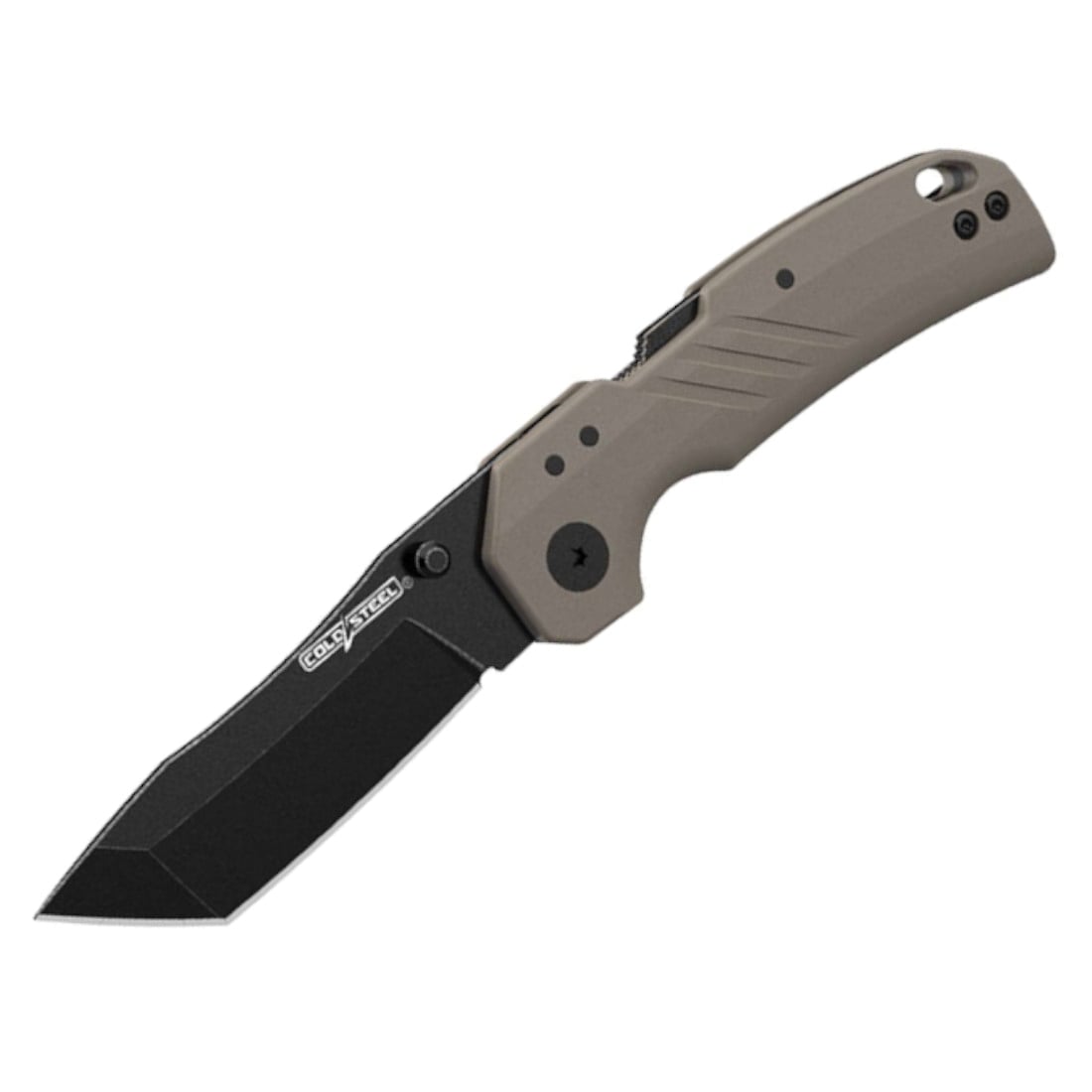 Cold Steel Engage Folding Knife Tanto Flat Dark Earth - Tactical Blade, Strong Lockback, Ideal for EDC and Tactical Use - CS-FL-30DPLT-BFZ
