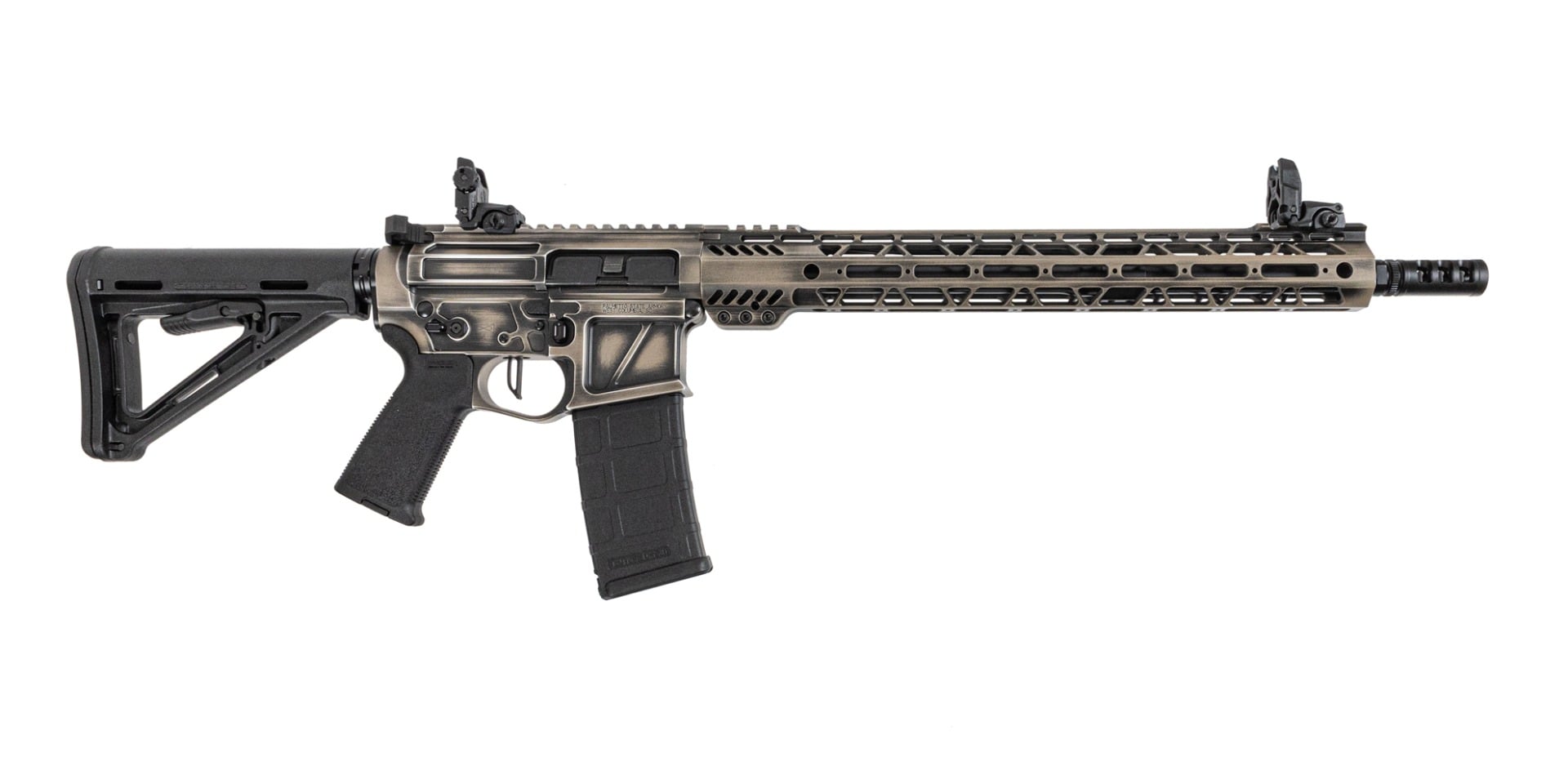 PSA Custom 16" 5.56 NATO Billet Rifle w/ 15" Cross-Cut MLOK Handguard, Battle Tan